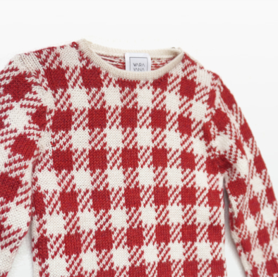 square_hand_made_baby_alpaca_sweater_winter_boy_girl_collection_luxury_warayana_red